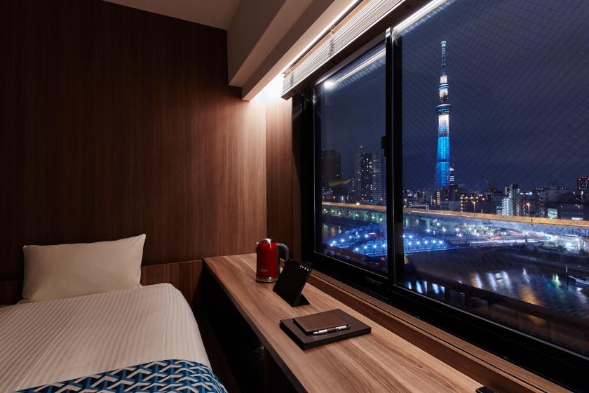 [National travel support not covered] [Late check-in] ◇Affordable stay without meals plan with check-in from 17:00◇～Overlooking the Sky Tree～