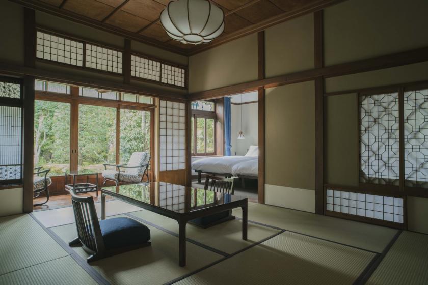 <Ukifune> Japanese-Western style room (bed type) with open-air bath