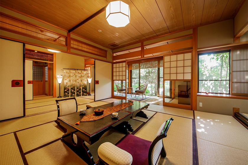[新馆-shinkan-]日式房间+隔壁房间+桧木浴缸|房间用餐