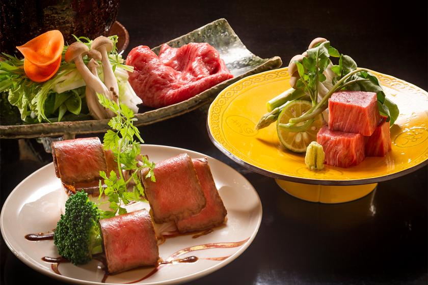 [Omi Beef Special Kaiseki Course] [Steak, Shabu-shabu, or Roast Beef] - A luxurious taste to choose from according to your preference -