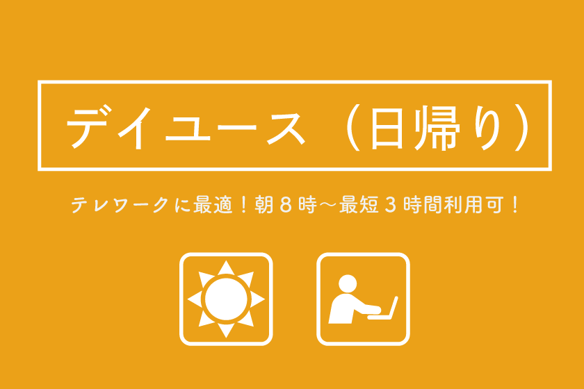 [3小時使用]日間使用計劃（每小時500日元可延長至22:00）