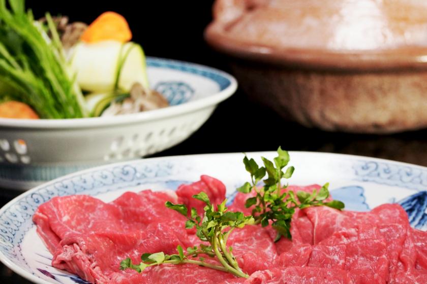 [近江牛肉sha锅计划]具有时令美味的“经认证的近江牛肉”。