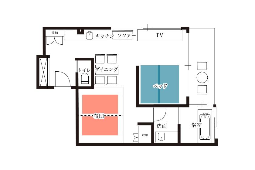 ■ Deluxe Suite Top Floor-With Kitchen ■ 44.93㎡