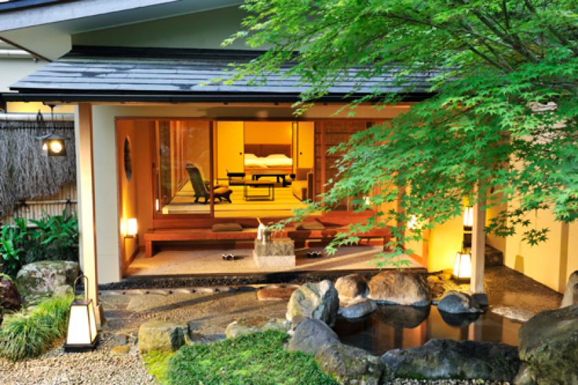 Kadan suite with open-air rock bath"Aoi"