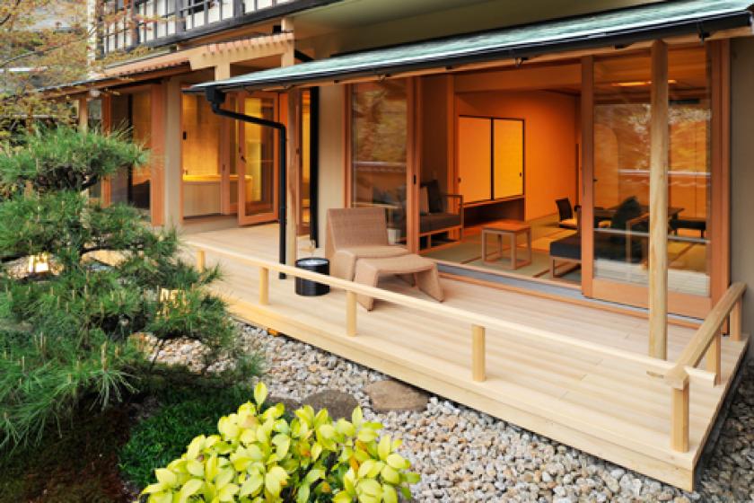 Kadan Suite with panoramic oval wooden  bath "Ajisai/Rindo"
