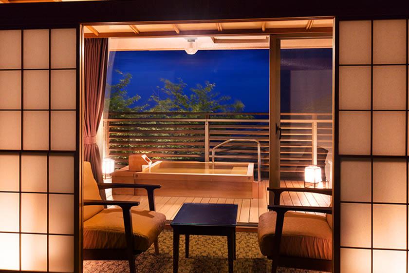 Guest room with terrace open-air bath "Byakuran" designation / Simple stay / 1 night with 2 meals / Basic plan