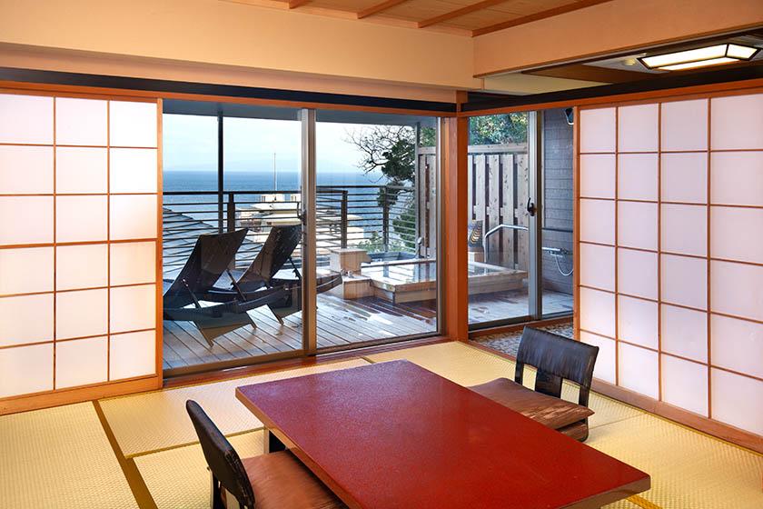Designated as "Hanahiiragi" with a corner open-air bath / Simple stay / 1 night with 2 meals / Basic plan