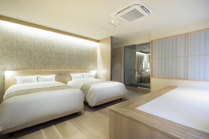 Feeling like traveling to a hot spring resort! Guest room plan with semi-open-air bath! * Stay without meals *