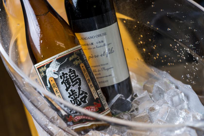 【WEB 예약 한정・2식 포함】니가타・나가노현의 엄선 일본 술 마시고 비교 세트 첨부! & 아키야마 고 명물! 지비에 요리 플랜