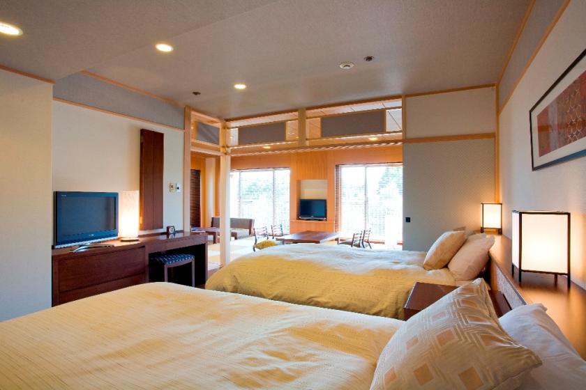 【团体人数有限，1晚2餐】日式西式房间小型套房住宿方案