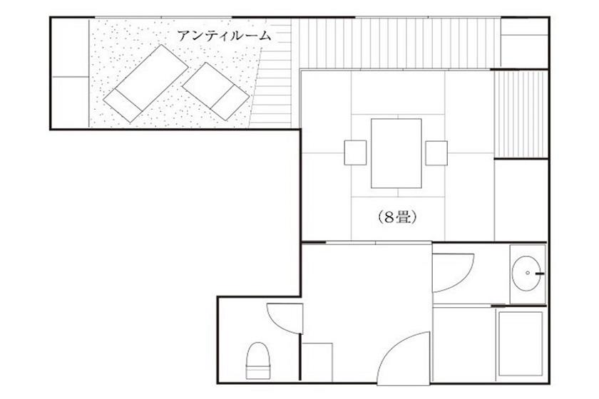 Japanese-style room [8 tatami mats + anti-room] ("Obama" "Asama") * 3rd and 4th floors