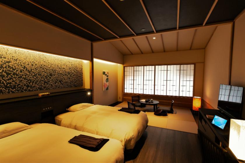 Japanese-Western style room (non-smoking) Twin bed + 2 futons