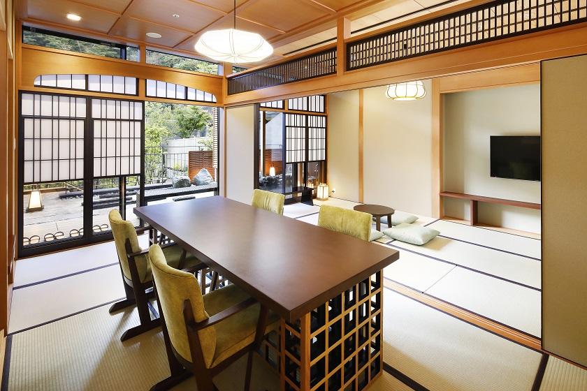 [Relax in a special room "Hakone Yuzan" 70㎡] Room with hot spring open-air bath / luxurious special kaiseki meal & dessert buffet <second half> and Japanese and Western buffet breakfast