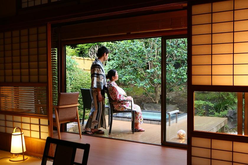 [The Most Popular Plan!] Dinner and Breakfast Plan in Room with Private Open-air Bath in Japanese Traditional Garden,