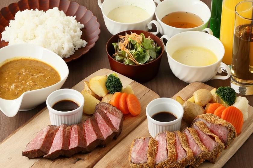 ☆ For dinner, a hearty 2-meal plan of beef cutlet or beef steak