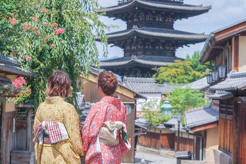 京都散策を和服で楽しむ着物レンタル付ステイプラン＜朝食ビュッフェ付＞