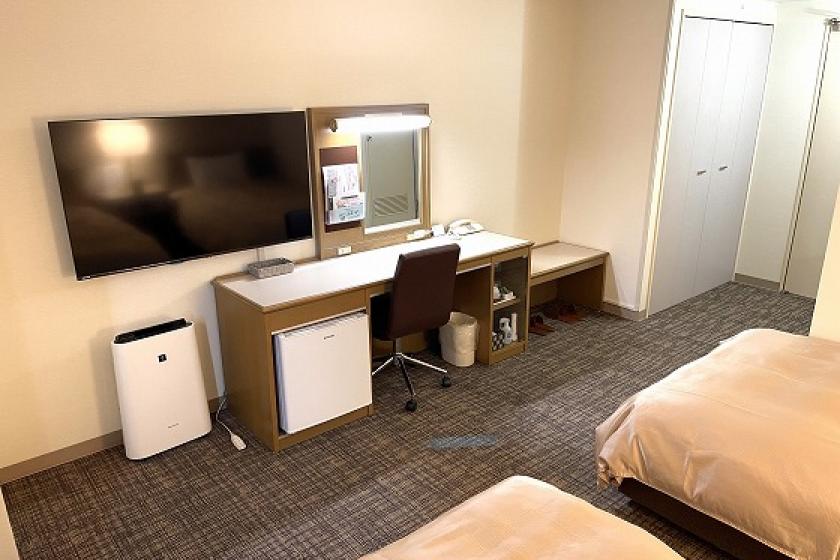 Deluxe Twin Room [Non-smoking] 23㎡ 2 semi-double beds ★ 50-inch large screen 4K TV