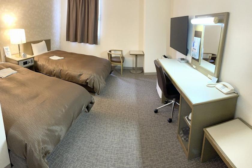 Deluxe Twin Room [Non-smoking] 23㎡ 2 semi-double beds ★ 50-inch large screen 4K TV