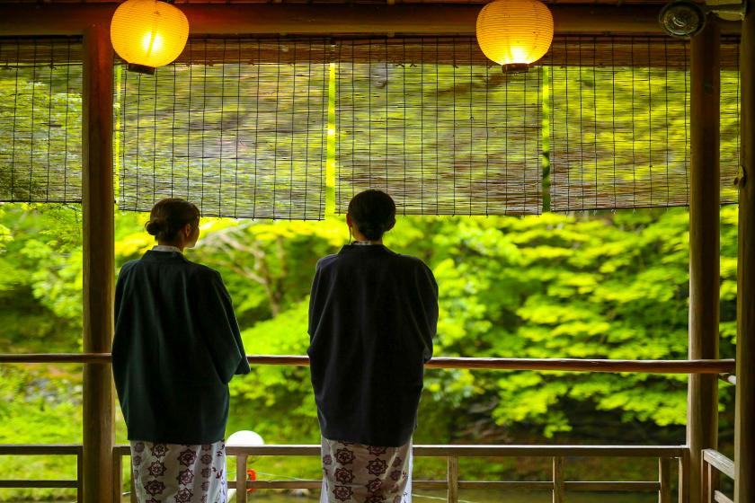 【高雄河床】晚餐是京都高尾红叶屋的河床料理～含2餐～