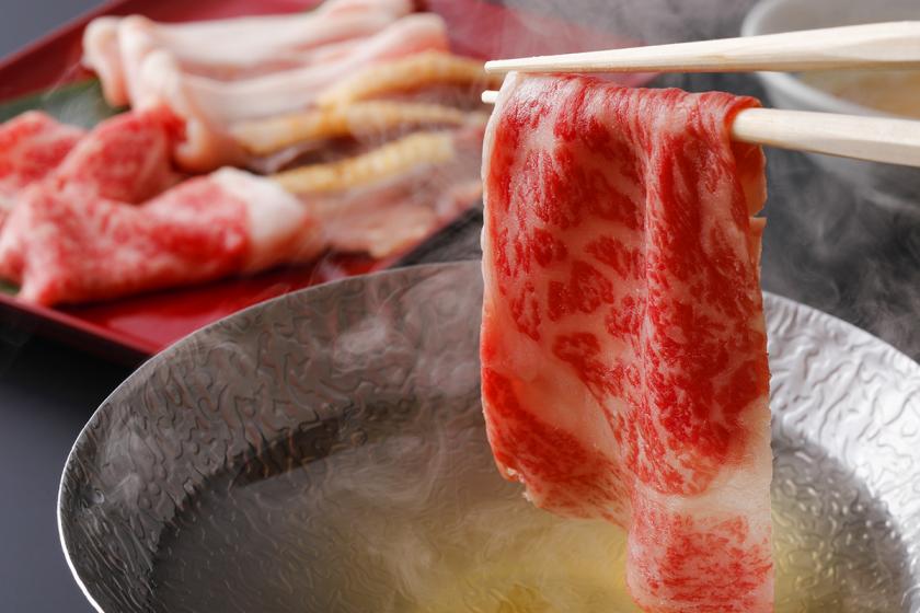 【祝3周年：地元奈良の肉三種食べ比べ】皆様との出逢いに感謝。祝3周年記念プラン「しゃぶしゃぶ肉三種食べ比べ」朝夕付