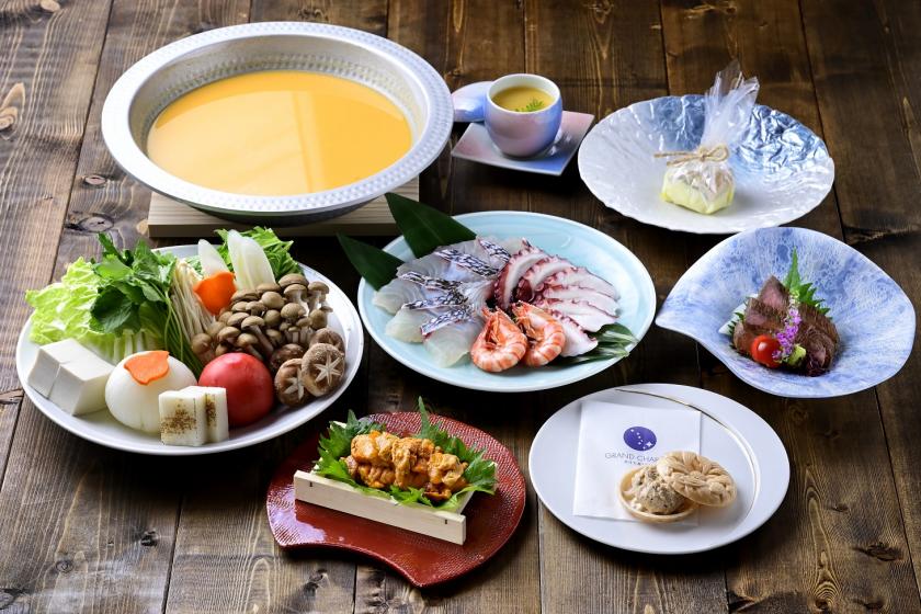 Supervised by Chef Haruyuki Yamashita, Enjoy the New Japanese Course "Awajishima's Rich Sea Urchin Nabe" (Dinner and Breakfast Included)