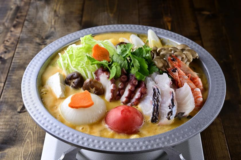Supervised by Chef Haruyuki Yamashita, Enjoy the New Japanese Course "Awajishima's Rich Sea Urchin Nabe" (Dinner and Breakfast Included)