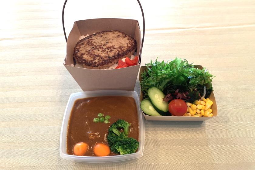 [Supper is procured at the front desk] Easy dinner BOX "Hamburg curry" plan (with 2 meals)