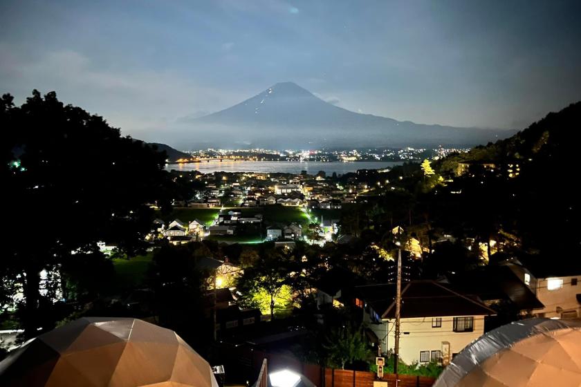 [Value for money plan without meals] Glamping plan with superb views of Mt. Fuji and Lake Kawaguchi from all rooms