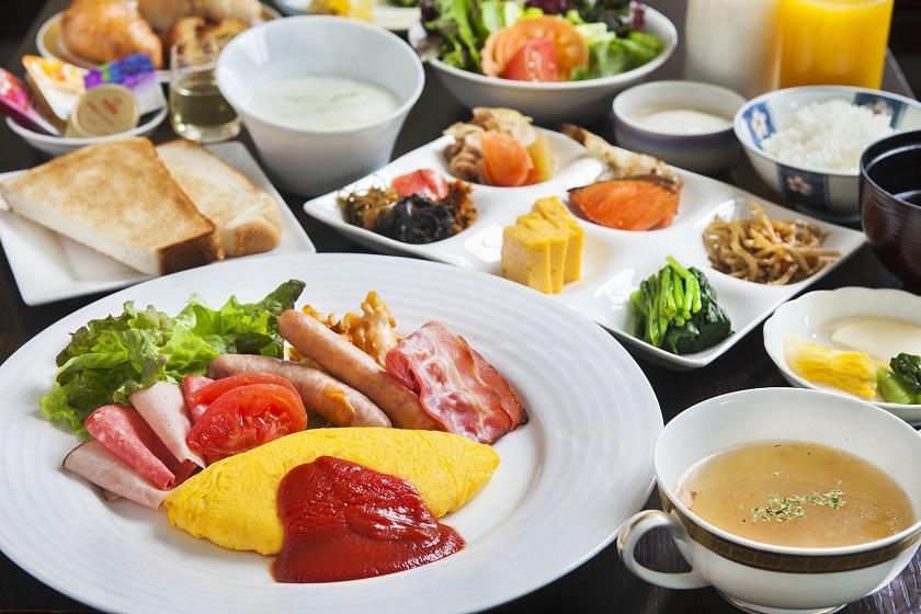 【学生限定】～卒業旅行・春休みは盛岡へ～和洋ブッフェ朝食と駅ビルフェザンで使えるお買物券付き