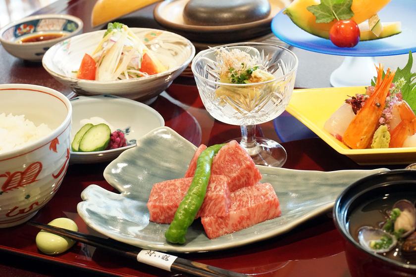 【夕朝食付】前沢牛石焼膳/岩手が誇るブランド牛を堪能「日本料理 対い鶴」