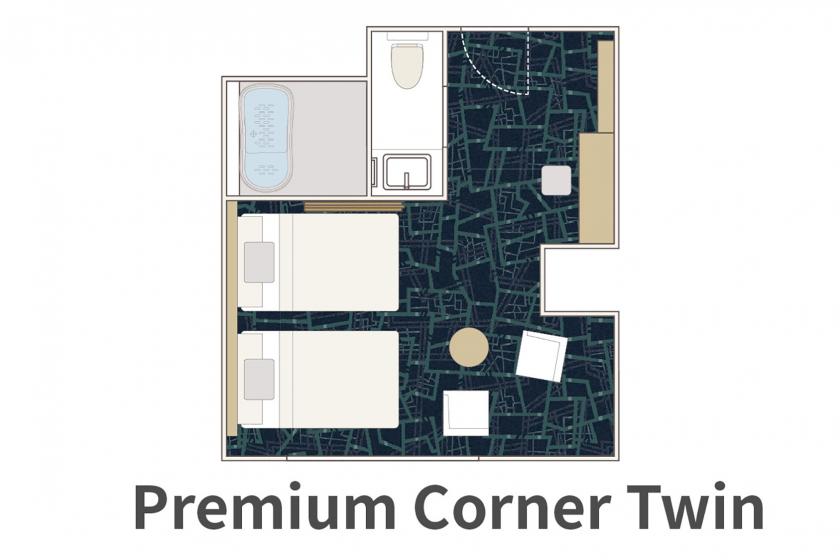 [Non-smoking] Premium corner twin for 2 people