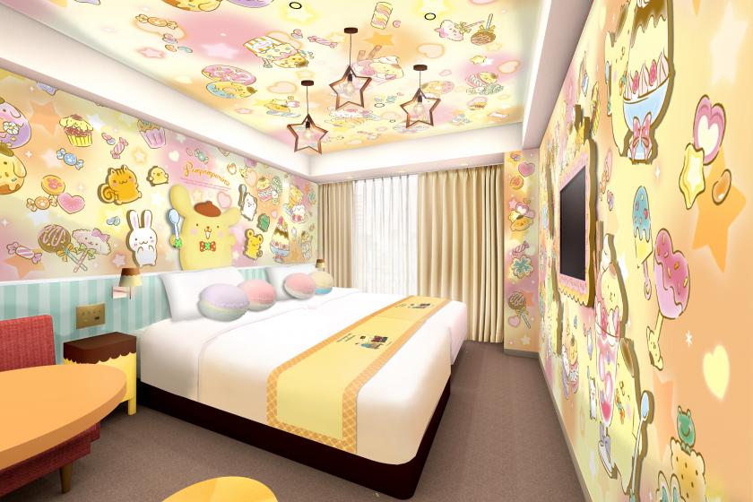[Limited to 1 room per day] Pompompurin's Sweets Party Room | With original goods <Breakfast included>