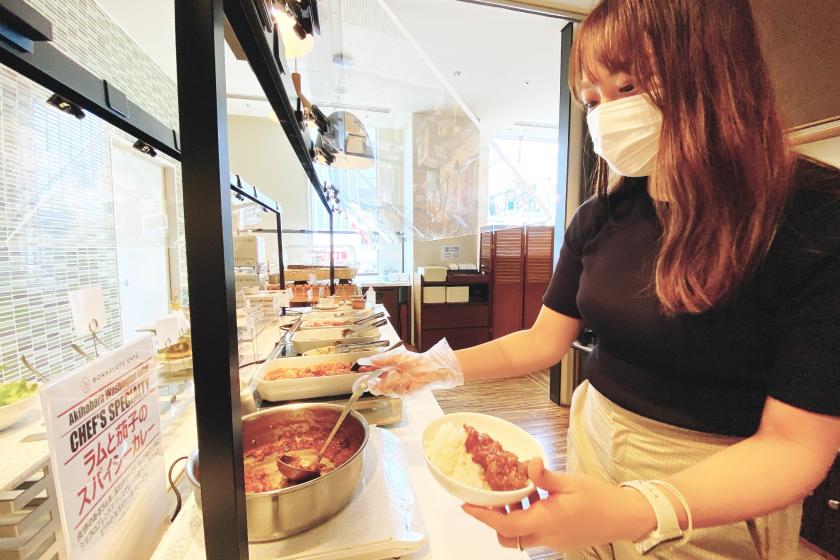 期間限定＼今だけ割引!!／朝食リニューアル記念★いくらと日替わり海鮮2種＆ローストビーフ！～AKIBA贅沢三昧朝食ビュッフェ～