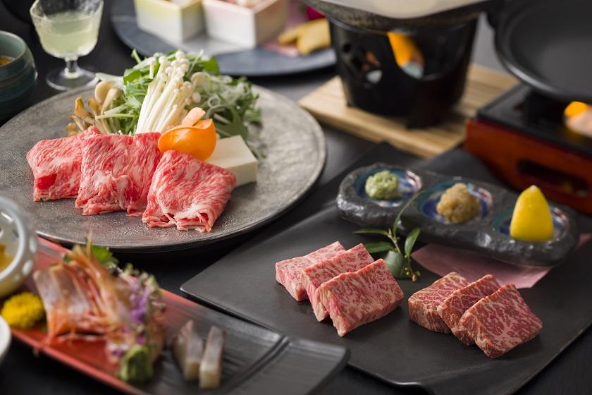 [Specially selected Wagyu beef grilled on a ceramic plate x Shinshu beef shabu-shabu x Beef nigiri sushi] ≪Special Kaiseki with all the selected Wagyu beef≫ ≫ Limited to those who have made reservations on the official website! Lowest Price Guarantee + 5 