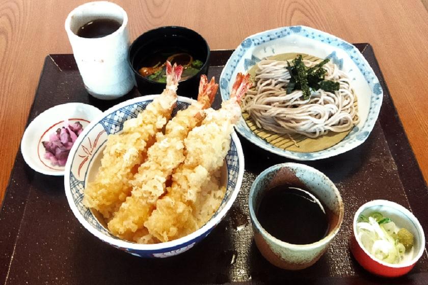 [2 meals included] Eat at the restaurant! "Shrimp Tendon & Mini Soba Set" and breakfast plan