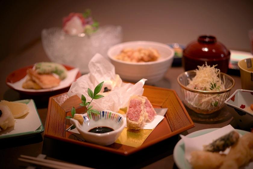 【食を愉しむ】八坂圓堂の天ぷらコース「嵯峨野」×朝食ビュッフェ付き宿泊プラン＜夕朝食付＞