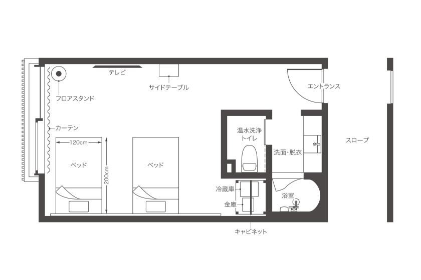 Twin room [Hatago 2 Interior Coordination Kuruminoki]