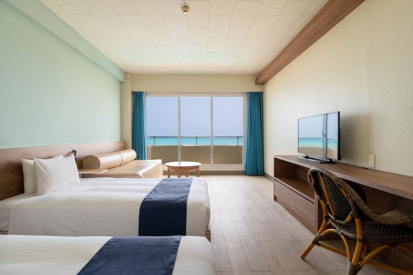 All rooms are on the 3rd floor of the new building, premium ocean view twin.