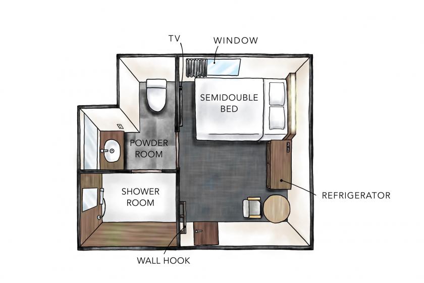 Semi-double room A