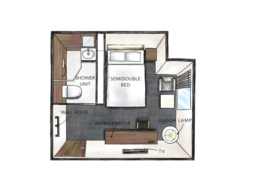 Semi-double room B