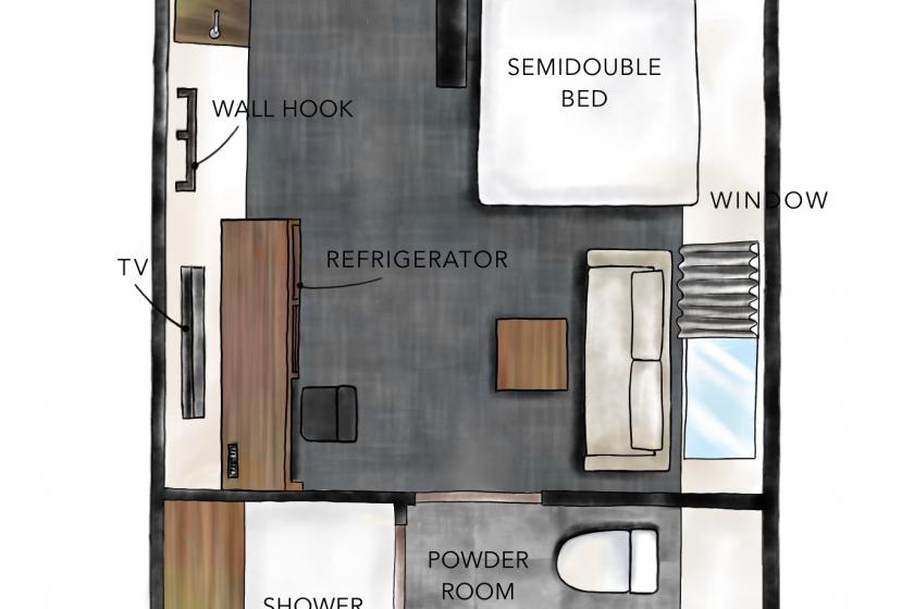 Semi-double room C
