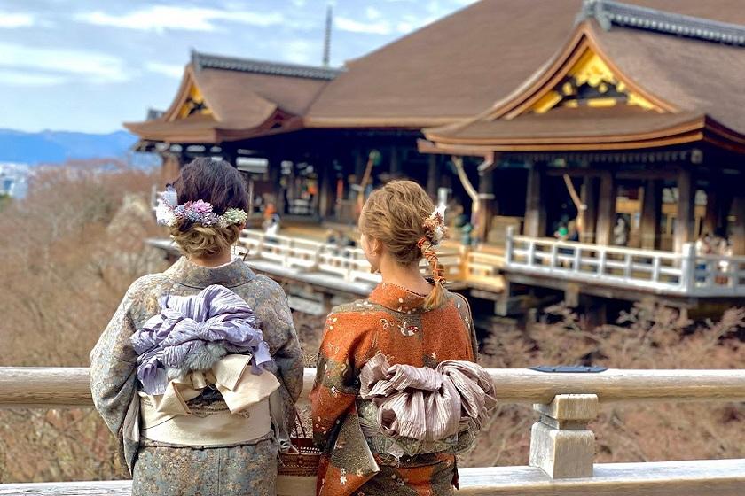【選べるレンタル着物プラン】着物で巡る京都散策旅　 -朝食付き-