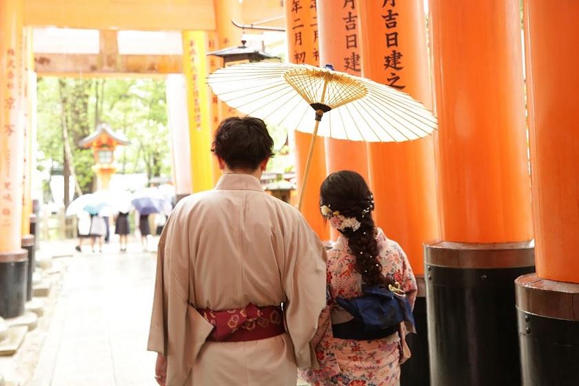 【選べるレンタル着物プラン】着物で巡る京都散策旅　 -朝食付き-