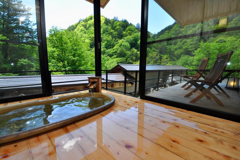 【禁煙】開山莊帶半露天浴池的客房