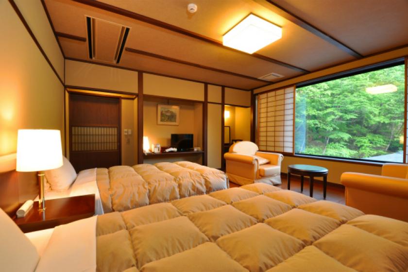 [Non-smoking] Showakan barrier-free room ◇Western-style twin room 40㎡