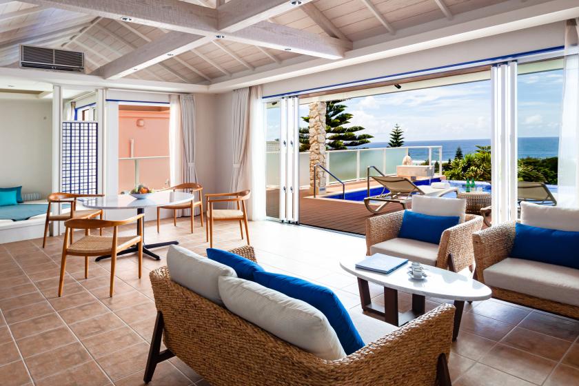 Ocean View Suite Villa (1 Bedroom) – with a heated private pool, hot tub, and sauna