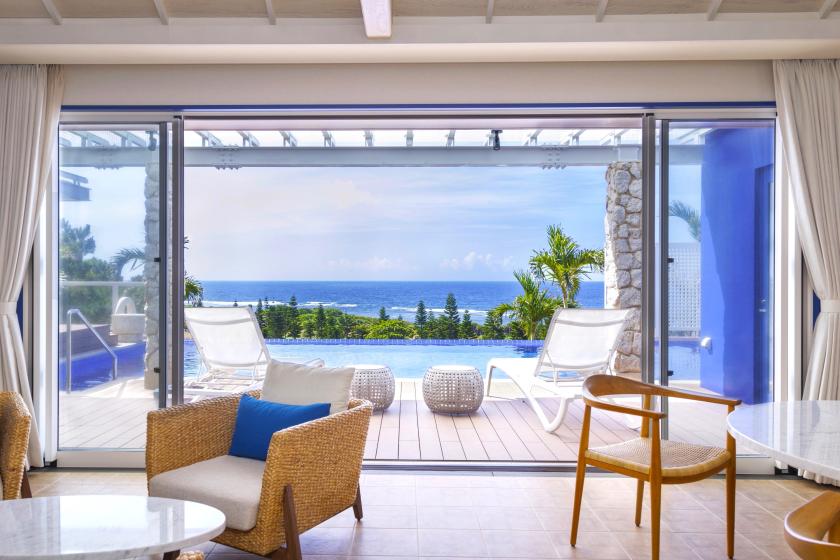 Ocean View Premier Suite Villa (2 Bedrooms)– with a heated private pool, hydrotherapy hot tub, and sauna