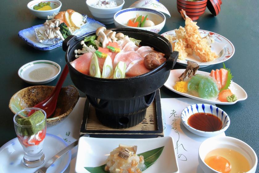[2 meals included] Recommended course to enjoy Japanese cuisine and Joshu Mugibuta