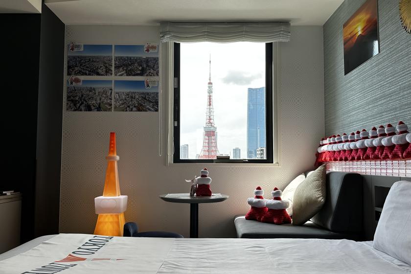 Tokyo Tower View Deluxe Twin [Tokyo Tower Collaboration Room]