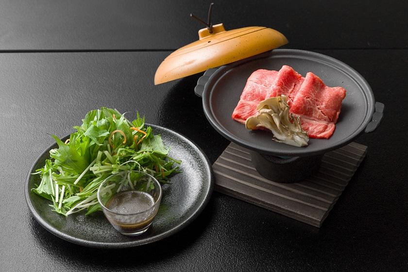 [Early bird discount 30] 2,200 yen OFF per person [Abalone, Shinshu pork and Asari spring vegetable hotpot, Shinshu beef] Upgraded spring blessings